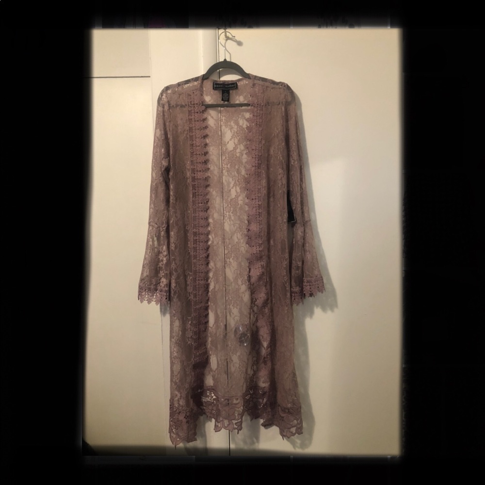 NWT Polly & Esther Lace Duster / Cardigan